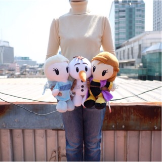 ตุ๊กตา Elsa เอลซ่า &amp; Anna แอนนา &amp; Olaf โอลาฟ ตัวนุ่ม ท่านั่ง 11นิ้ว Frozen