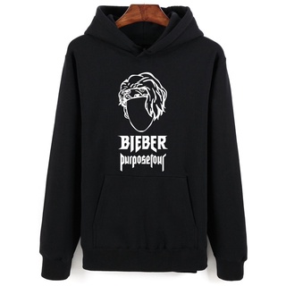 เสื้อฮู้ดดี้ แบบสวมหัว พิมพ์ลายโลโก้ Bieber Purpose Tour Lovers GT สําหรับผู้ชาย