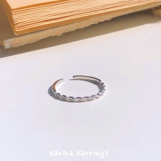 (กรอกโค้ด GG24P ลด 65.-) earika.earrings - wind ring แหวนเงินแท้ ฟรีไซส์ปรับขนาดได้