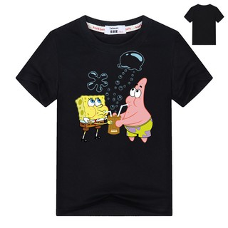 เสื้อยืดราคาถูกสุดๆSpongebob And Patrick Cartoon Men T-Shirt Short Sleeve Funny Costume Gildan Birthday Gift T7366 If4lข