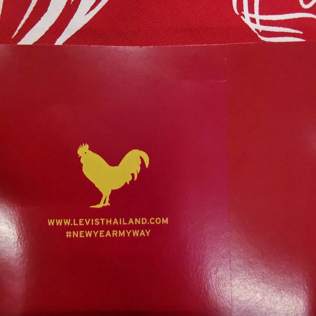 ผ้าเช็ดหน้า Levi's USA Cotton100% ผ้า Bandana ผืนใหญ่ ผ้าผูกผม สีแดง Handkerchief - รูปที่ 6