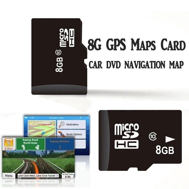 การ์ดหน่วยความจํา 8 / 16 Gb Gps Sd Micro Sd กับแผนที่โลก