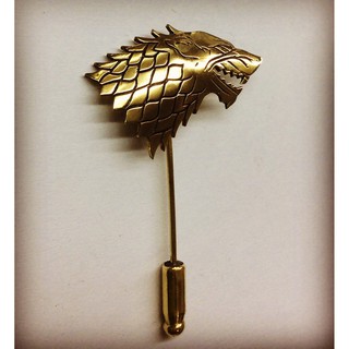 The House of Stark Tie pin Brass jewelry , Game of Thrones scenes