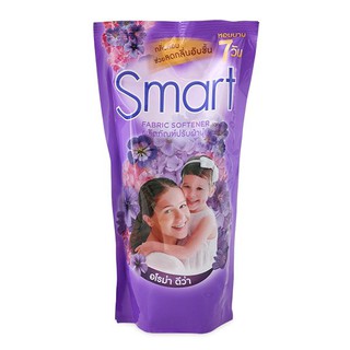 🚚💨พร้อมส่ง!! สมาร์ท น้ำยาปรับผ้านุ่ม สีม่วง 450 มิลลิลิตร SMART Fabric Softener Aroma Diva 450 ML.