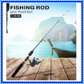 คันเบ็ดตกปลา 2ท่อน พร้อมรอกครบชุด ถูกสุดๆๆ  Fishing Rod and Reel Set