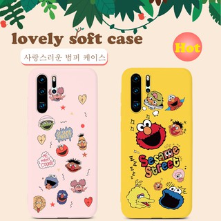 เคสโทรศัพท์มือถือ TPU แบบนิ่ม ลายการ์ตูนเซซามีสตรีท น่ารัก สำหรับ  Nova 7 7i 6 7 SE 5T Y7P 2020 Y6P Y5P Y8P Y9 Prime 2019 Y9S Y6S P40 Pro Plus Lite E Y7 Pro 2019 P20 P30 Lite P20 P30 Pro Plus Nova 3e 3i 4e 5Z 5 5i Pro Mate 20 30 Pro Lite