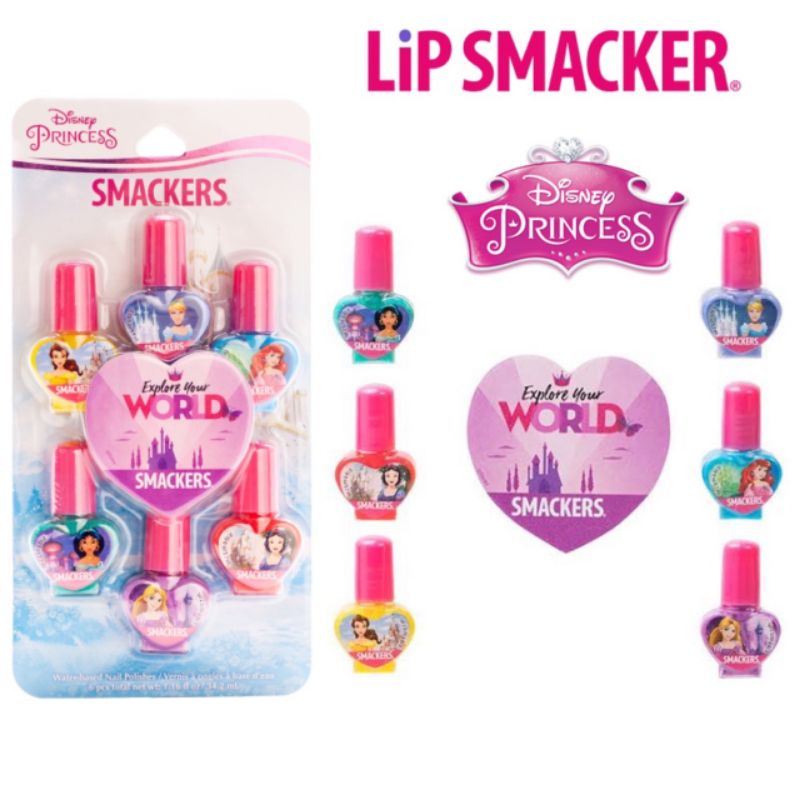 ของแท้💯 ยาทาเล็บ สูตรน้ำปลอดสารพิษ จาก Lip Smackers Nail Collection - Disney Princess