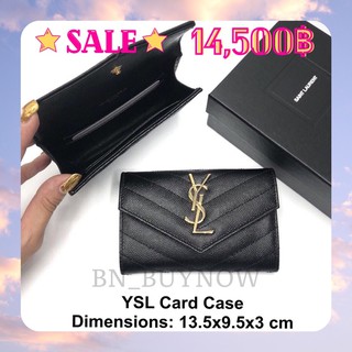 ล็อตล่าสุด 2020 ✨NEW✨ Saint Laurent (YSL) Monogram Small Envelope Wallet in Black ghw