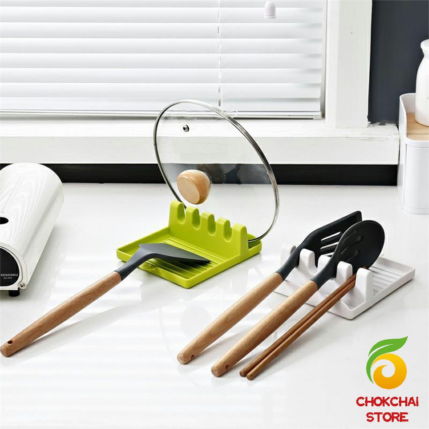 Chok ที่วางช้อนซุป ที่ครอบหม้อ ที่ใส่พลาสติก อเนกประสงค์  Kitchen shelf