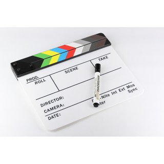 slate film อะคริลิค clapper board สำหรับถ่ายภาพยนต์