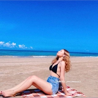 ชุดว่ายน้ำ บิกินี่ ผูกหลัง ผูกคอ มีฟองน้ำถอดได้พร้อมส่ง by Cherry_Swimwearr