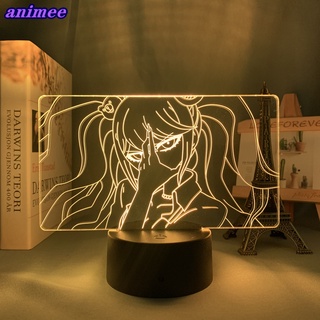 Danganronpa โคมไฟกลางคืน Led อะคริลิค รูป Junko Enoshima 3d สําหรับตกแต่งบ้าน ของขวัญเด็ก