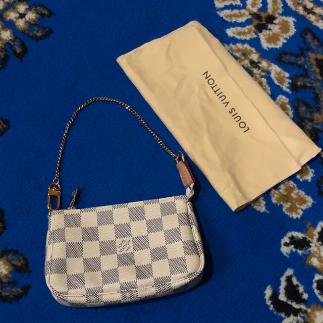 LV pochette damier azur แท้100%