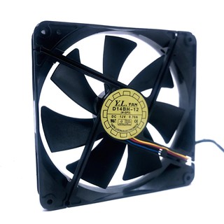 D14BH-12 140mm cooling fan 140X140X25mm 4-wire PWM 2500RPM 0.35A For Yate Loon mute computer chaasis cpu cooling fan