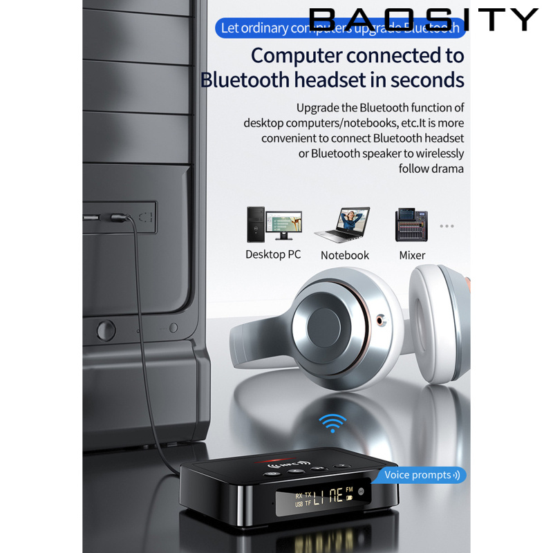 [BAOSITY]NFC Bluetooth Wireless Audio Transmitter Receiver HiFi Music