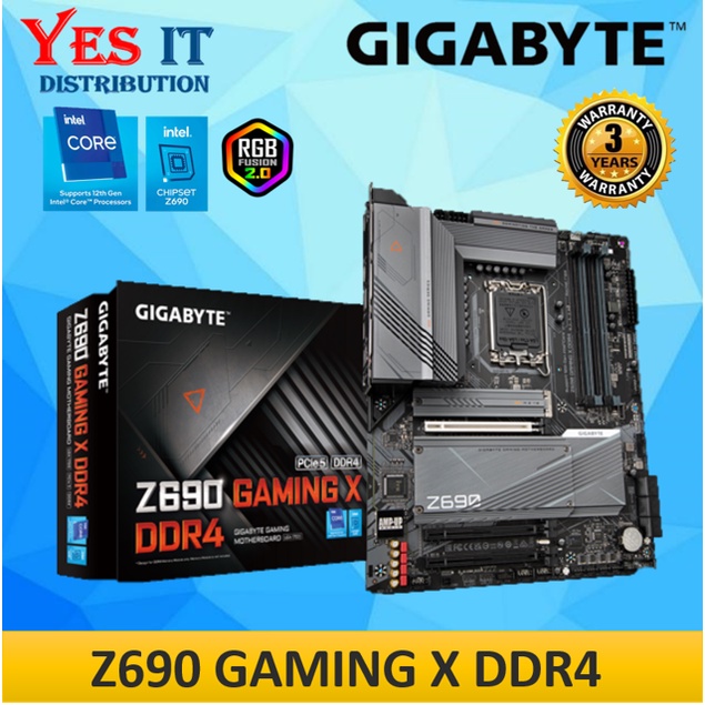 GIGABYTE Z690 GAMING X DDR4 LGA 1700 ATX MOTHERBOARD + โปรเซสเซอร์ INTEL 12th/13th Gen