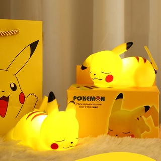 โคมไฟกลางคืน รูป Pokemon Pikachu น่ารัก เรืองแสง เหมาะกับของขวัญวันเกิด สําหรับตกแต่งห้องนอน ห้องนั่งเล่น