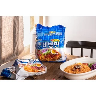 มาม่าเกาหลีสำเร็จรูปแบบแห้งรสเปรี้ยวหวาน บะหมี่เกาหลี บิบิมมยอน paldo bibimmyun ramen 130g 팔도 비빔면