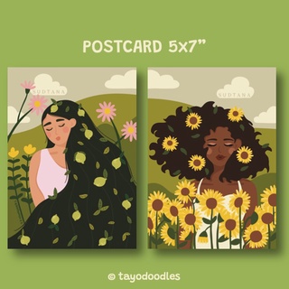 [NEW!] โปสการ์ดลายผู้หญิง Botanical Ladies ขนาด 5x7"