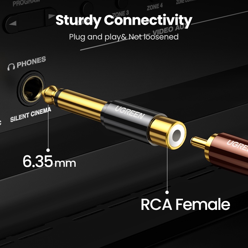 Ugreen อะแดปเตอร์ แปลง Rca เป็น 6.5 มม. Rca ชุบทอง 6.35 มม. 1/4 ทองแดงบริสุทธิ์ 6.5 มม. ตัวผู้ คือ Rca ตัวเมีย คือ แจ็ค Ts Mono ราคา ถูกที่สุด ดีลบีเคเค แกลเลอรีภาพที่ 5
