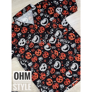 เสื้อฮาวาย ผ้าไหมอิตาลี H38 halloween