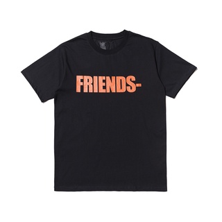 [S-5XL]เสื้อยืดลําลองผ้าฝ้ายแขนสั้นพิมพ์ลายตัวอักษร Vlone พลัสไซส์ Unisex