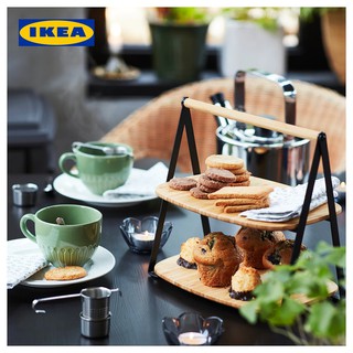 IKEA FULLSPACKAD ถาดเสิร์ฟ 2ชั้นหิ้วได้ ถือได้ ชั้นวาง 28x20 ซม