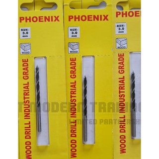 Phoenix (2 ดอก/ชุด) ดอกสว่านเจาะไม้ (3mm.-8mm.)