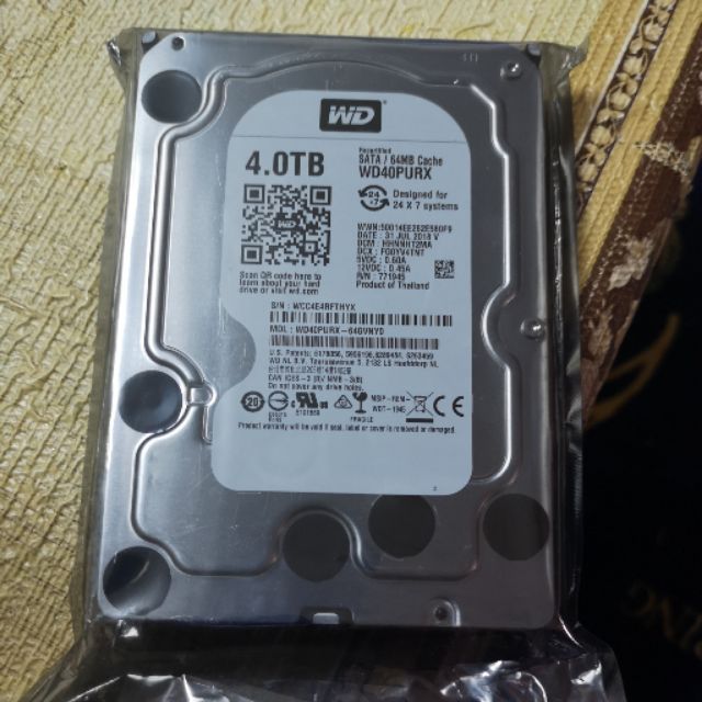 Hdd wd purple 4tb มือสอง ใหม่เคลม