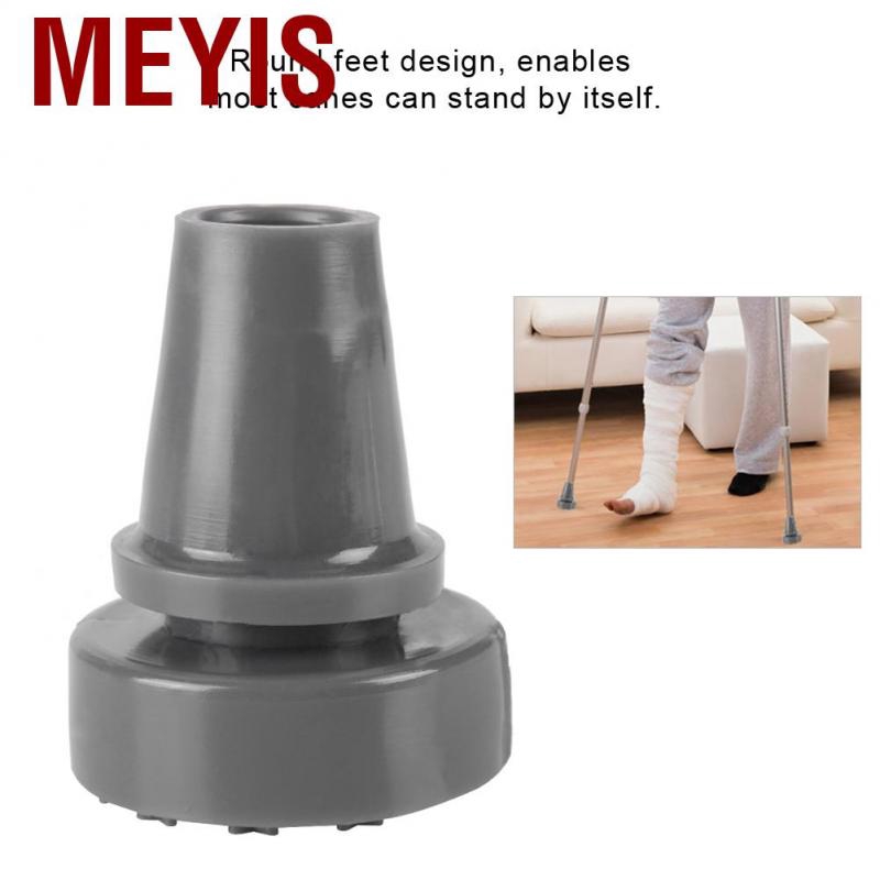 Meyis 360 หมุนไม้เท้ากันลื่นยืนยาง Cane Crutch Pad End ปลายด้านล่าง Accessorie