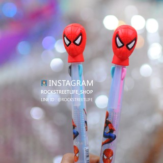 ปากกา ซุปเปอร์ฮีโร่ สไปเดอร์แมน Spiderman  ลูกลื่น สลับสี ดำ แดง น้ำเงิน