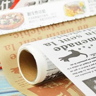 Kaulus กระดาษรองอบคุ๊กกี้ลายหนังสือพิมพ์ กระดาษรองอบขนม (cooking paper) ความยาว 8 เมตร
