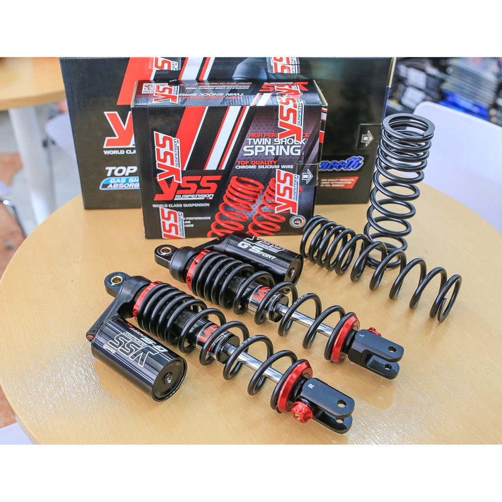 โช็ค YSS NEW N-NAX  รุ่น SMOOTH แถมสปริง1ชุด  ความสูง310MM G-SPORT ราคา6900