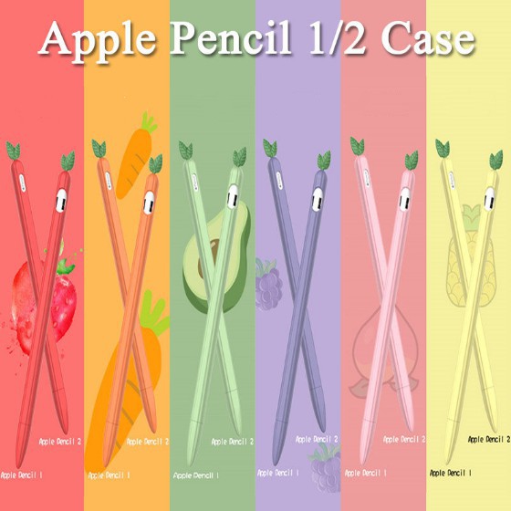case huaweiพร้อมส่ง!! Cute fruit  เคสซิลิโคน Apple Pencil 1&amp;2 Case รุ่นใหม่ เคสปากกาซิลิโคน ปลอกปากกาซิลิโคน เคสปากกา