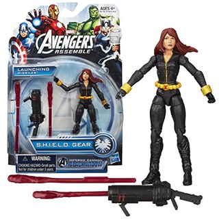 HASBRO : MARVEL AVEMGERS ASSEMBLE 2013 : MARVEL UNIVERSE INFERNO CANNON BLACK WIDOW 3.75-Inch Figure ของแท้ 100%