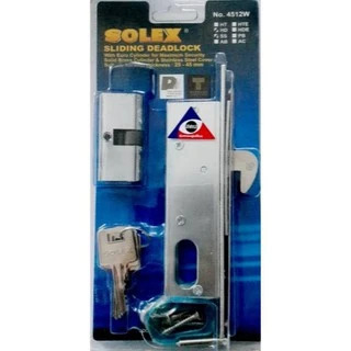 SOLEX กุญแจบานเลื่อนNO.4512Wสำหรับประตูไม้แบบไข 2 ด้าน