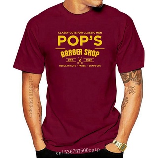 เสื้อยืดผ้าฝ้ายพิมพ์ลายแฟชั่น ใหม่ เสื้อยืด พิมพ์ลาย โดย Luke Cage Pops Barber Shop