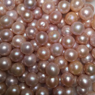 มุกน้ำจืด ไข่มุกแท้ สีธมรรชาติ มุกแท้สีชมพู ราคาขายเป็นเม็ด Freshwater Pearl ราคาถูก สินค้าพร้อมส่ง ภาพถ่ายจากของจริง