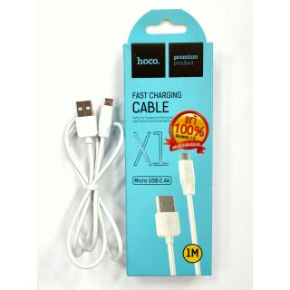 สายชาร์จโทรศัพท์ HOCO X1 Micro USB/2.4A ความยาว 1 เมตร พร้อมส่ง