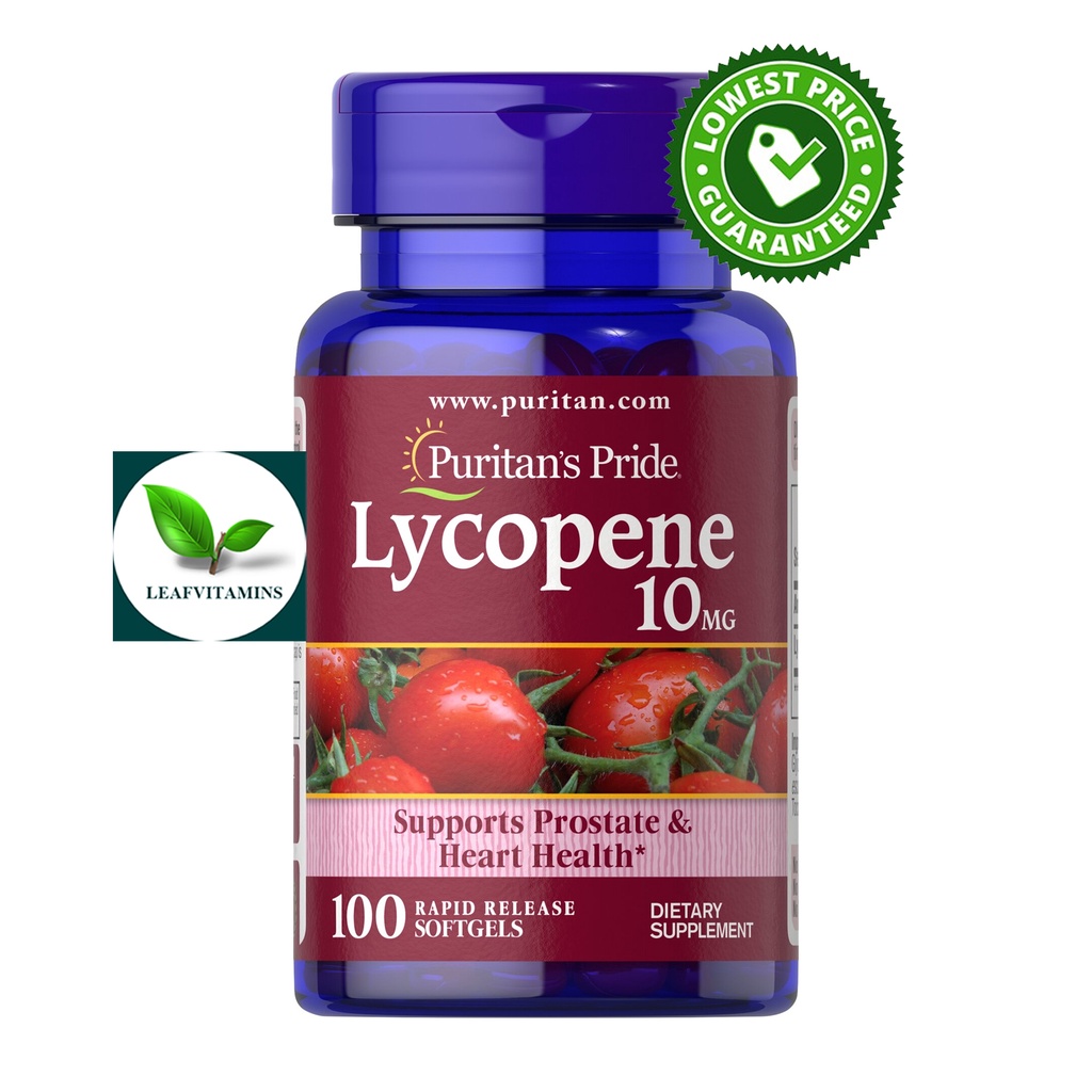 Puritan's Pride Lycopene 10 mg / 100 Softgels