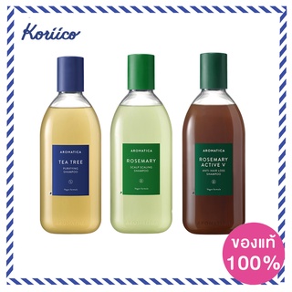 Aromatica (Rosemary,Tea Tree Purifying) Shampoo 400 ml/อะโรมาติก้า แชมพูออแกนิกจากเกาหลี Koriico