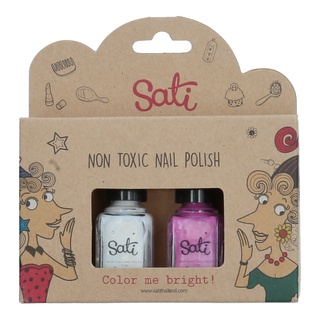 SATI - สีทาเล็บ NAIL POLISH (PEARL) WHITE &amp; PINK NP008