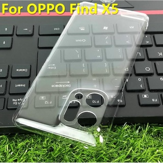 เคสโทรศัพท์มือถือ PC แข็ง แบบใส กันกระแทก สําหรับ OPPO Find X5