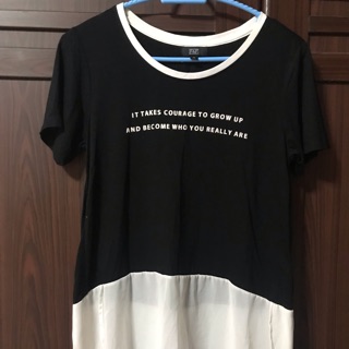 เสื้อยืด แต่งชายซีทรู แบรนด์ F&amp;F (Size M)