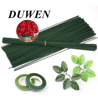 DUWEN ก้านดอกไม้ประดิษฐ์ สีเขียว แฮนด์เมด DIY สําหรับตกแต่งบ้าน งานแต่งงาน 10 ชิ้น