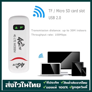 พร้อมส่ง 4G LTE USB Modem Wifi Hotspot pocket wifi ตัวปล่อยสัญญาณไวไฟฮอตสปอต Aircard Wifi