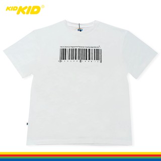 Kidkid(คิดคิด) Barcode Oversize T-Shirt เสื้อยืด คิดคิด บาร์โค้ด โอเวอร์ไซส์ สีขาว