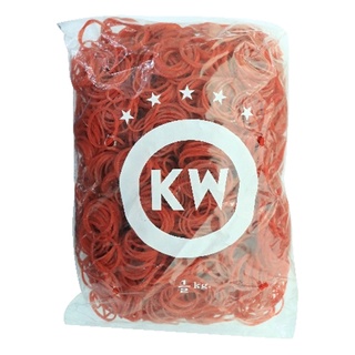 หนังยาง KW 500 กรัม (วงเล็ก,ใหญ่) มีสีแดง,เขียว