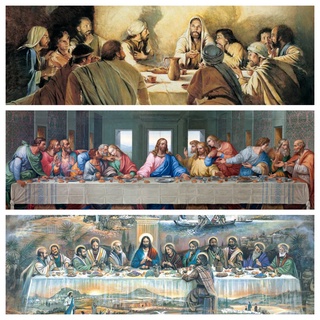 Leonardo Da Vincis The Last Supper Jesus โปสเตอร์ภาพวาดผ้าใบ สําหรับตกแต่งผนัง