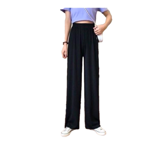 กางเกงขากว้าง ผู้หญิงเอวสูง สไตล์เกาหลี มีให้เลือก 5 สีck196